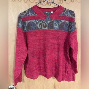 SOL- baby alpaca wool vintage v neck